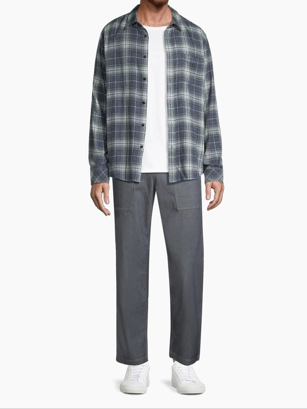 Rails Lennox Charcoal Grey Plaid Button Up Long Sleeve Shirt Mens XL
